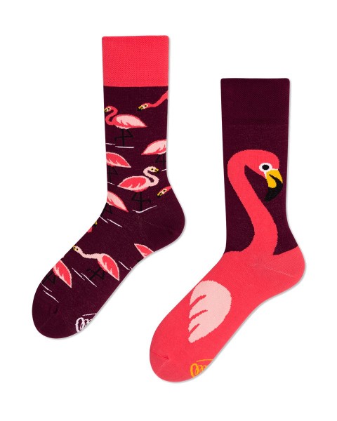 Pink Flamingo Socken Many Mornings