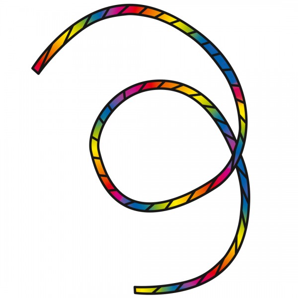 Drachenschwanz Tube Tail Rainbow Spiral 6 m
