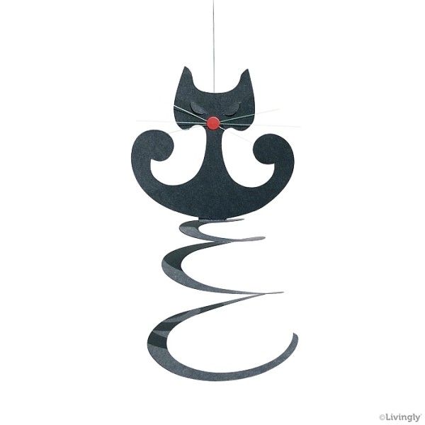 Spiral Katze Schwarz 11cm | Livingly 