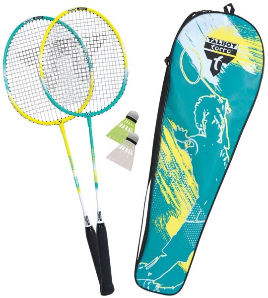 Badminton Schläger Set 2 Fighter Verpackung Inhalt