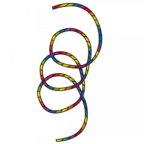 Drachenschwanz Tube Tail Rainbow Spiral 24 m