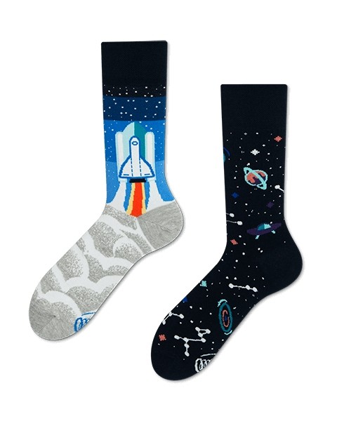 Space Trip Weltraum Socken Many Mornings
